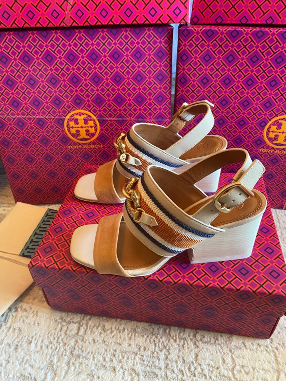 Tory Burch Jessa Block Heel Sandals